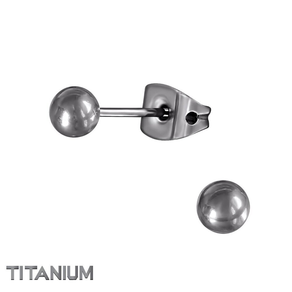 Titanium Ball Stud Earrings 4mm – Tiny and Stackable